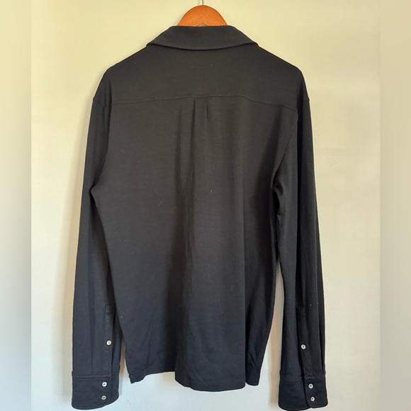 Icebreaker wool button up shirt 200 weight black size large - Picture 2 of 8